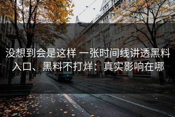 没想到会是这样 一张时间线讲透黑料入口、黑料不打烊：真实影响在哪