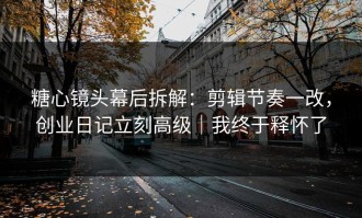 糖心镜头幕后拆解：剪辑节奏一改，创业日记立刻高级｜我终于释怀了