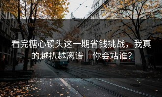 看完糖心镜头这一期省钱挑战，我真的越扒越离谱｜你会站谁？