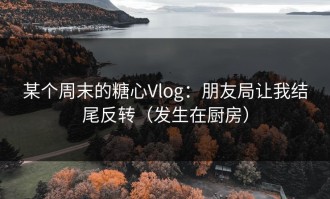 某个周末的糖心Vlog：朋友局让我结尾反转（发生在厨房）