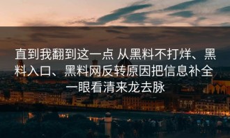 直到我翻到这一点 从黑料不打烊、黑料入口、黑料网反转原因把信息补全 一眼看清来龙去脉