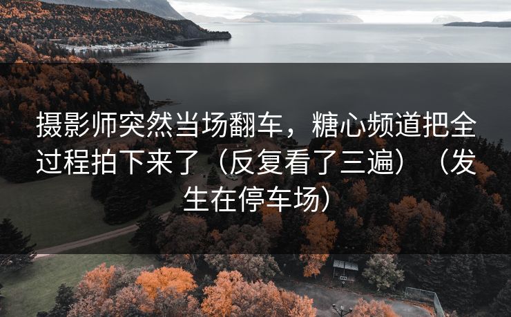 摄影师突然当场翻车，糖心频道把全过程拍下来了（反复看了三遍）（发生在停车场）