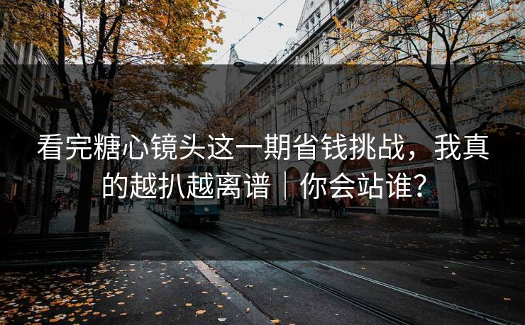 看完糖心镜头这一期省钱挑战，我真的越扒越离谱｜你会站谁？