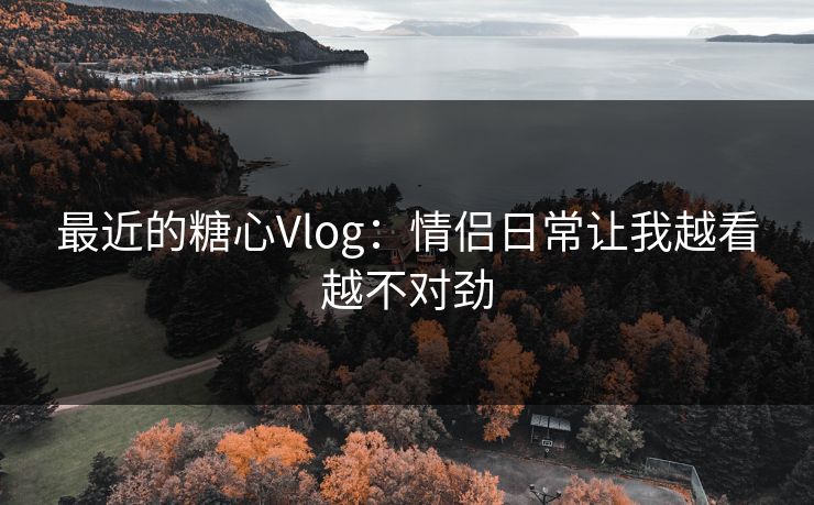 最近的糖心Vlog：情侣日常让我越看越不对劲